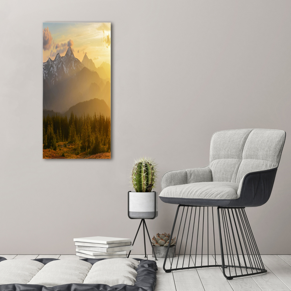 Print on acrylic Sunset of the mountain