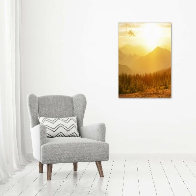 Print on acrylic Sunset of the mountain