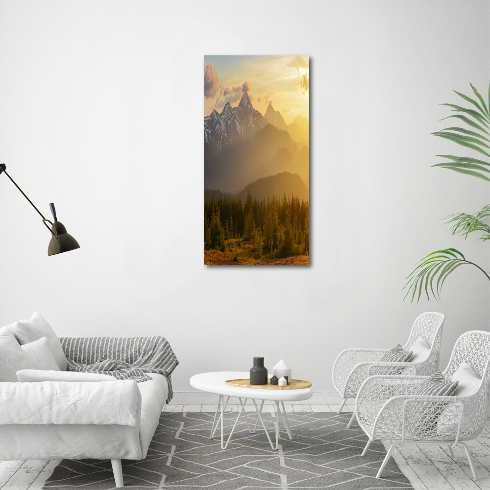 Print on acrylic Sunset of the mountain