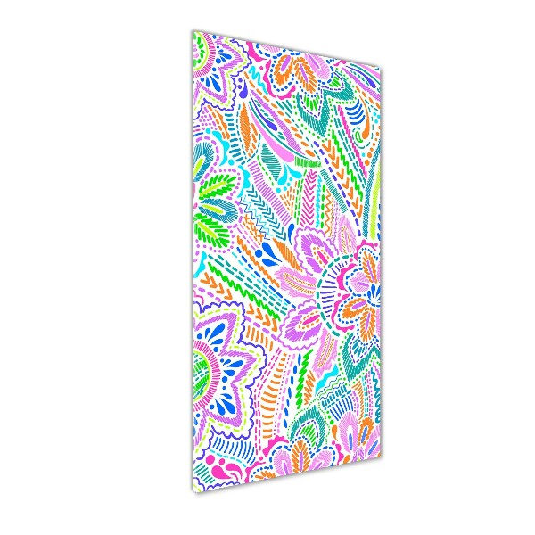 Print on acrylic glass Floral pattern