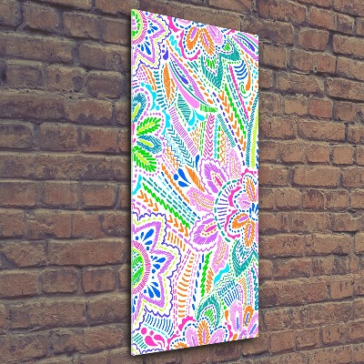 Print on acrylic glass Floral pattern