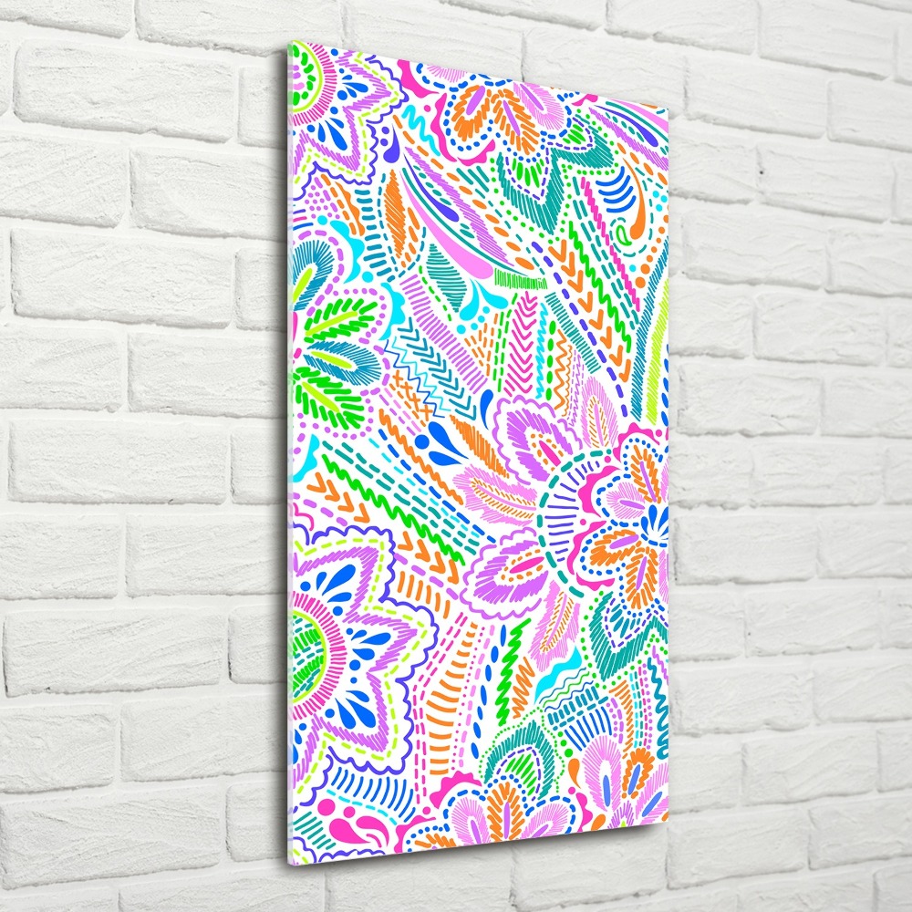 Print on acrylic glass Floral pattern