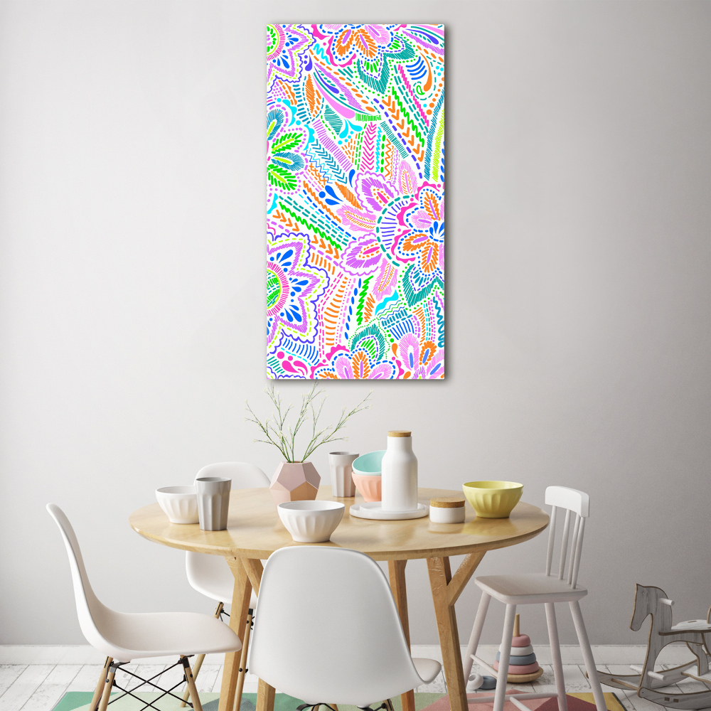 Print on acrylic glass Floral pattern