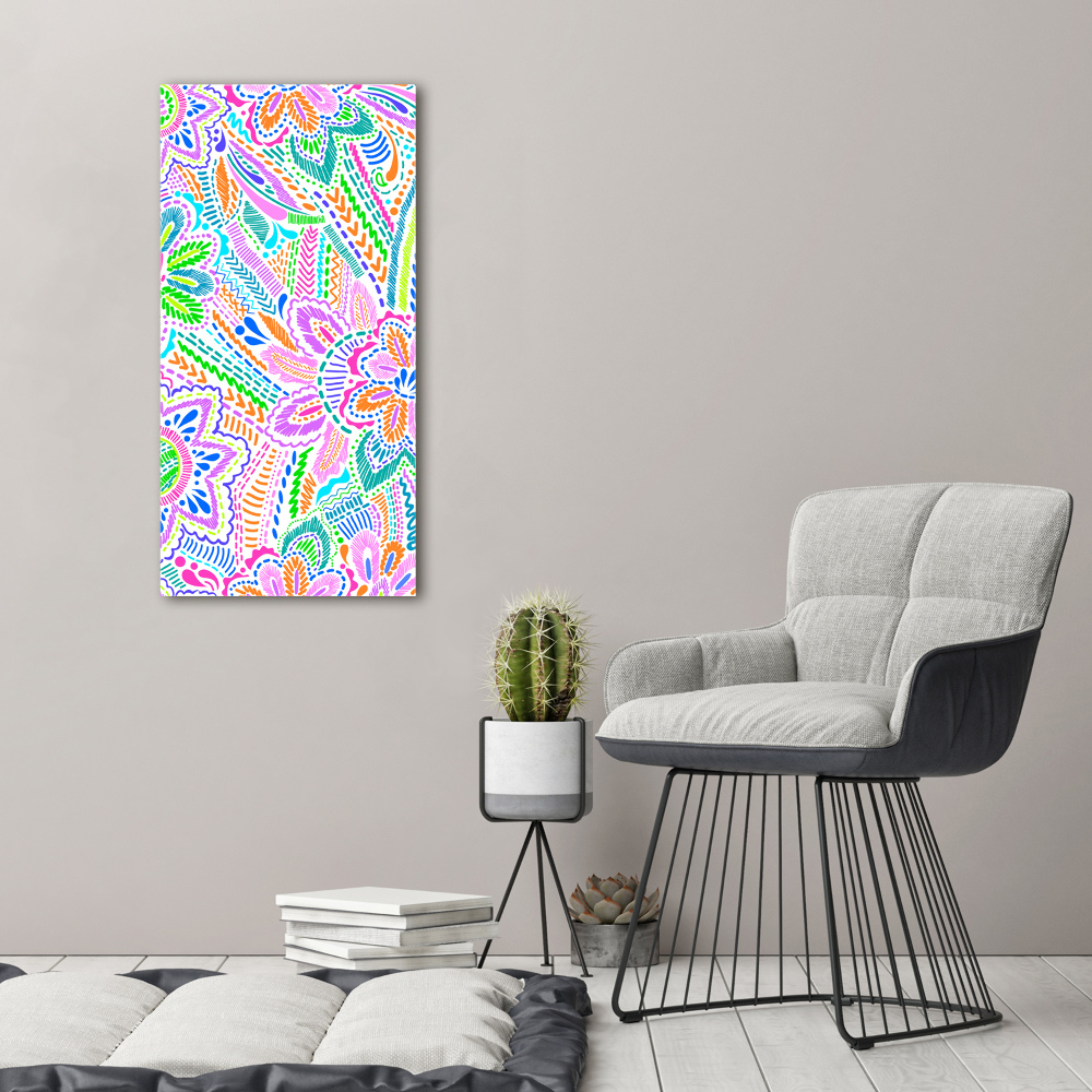 Print on acrylic glass Floral pattern