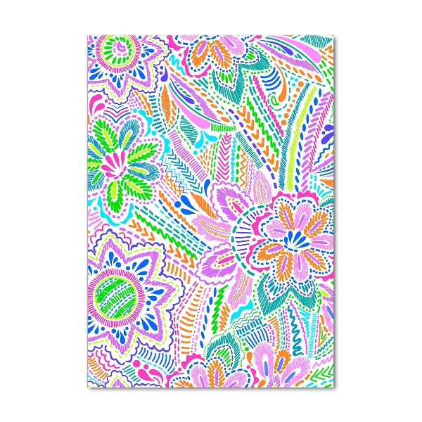 Print on acrylic glass Floral pattern