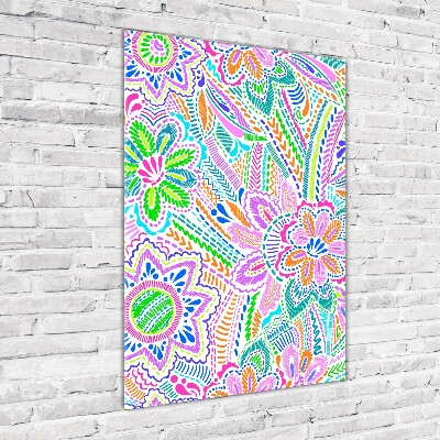 Print on acrylic glass Floral pattern