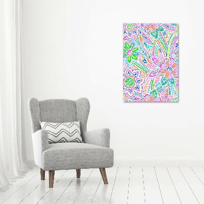 Print on acrylic glass Floral pattern