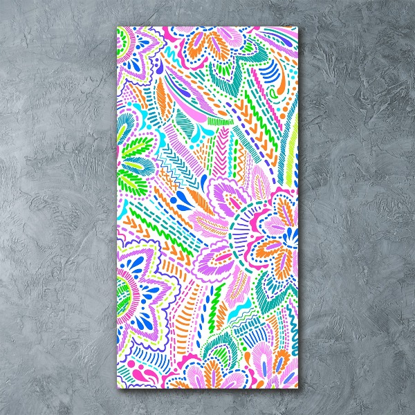 Print on acrylic glass Floral pattern