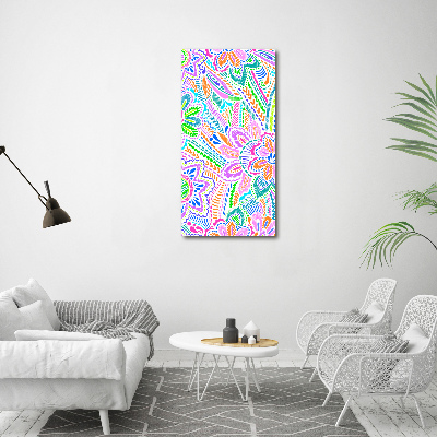 Print on acrylic glass Floral pattern