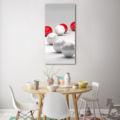 Print on acrylic Red and white balls