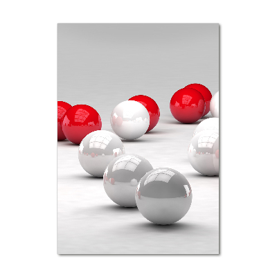 Print on acrylic Red and white balls