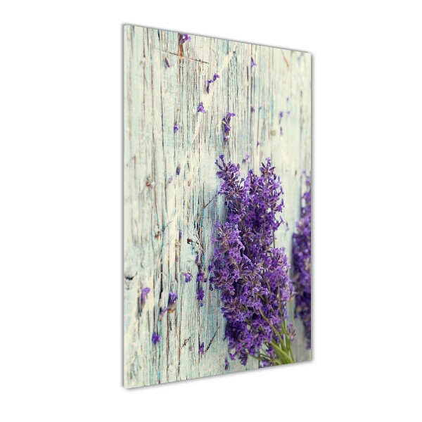 Print on acrylic glass Lavender on wood