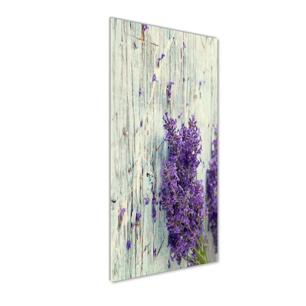 Print on acrylic glass Lavender on wood