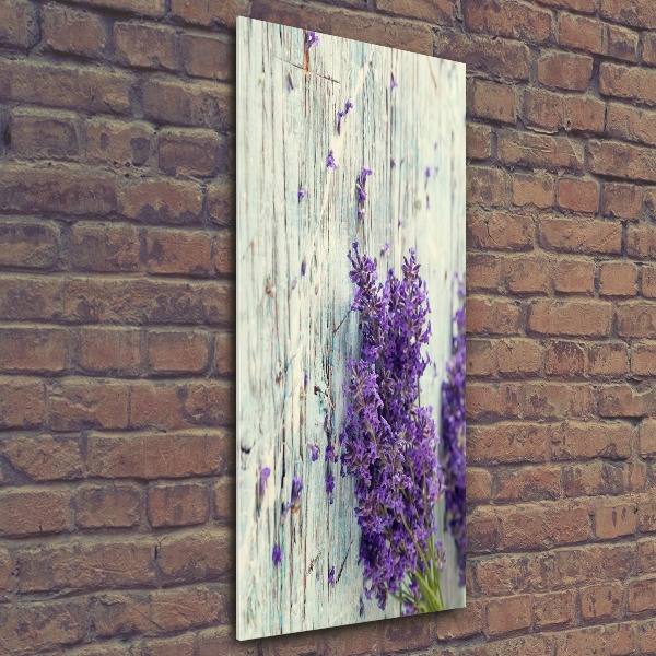 Print on acrylic glass Lavender on wood