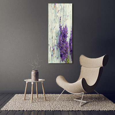 Print on acrylic glass Lavender on wood