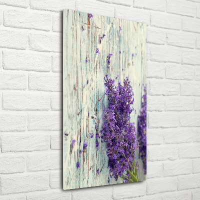 Print on acrylic glass Lavender on wood