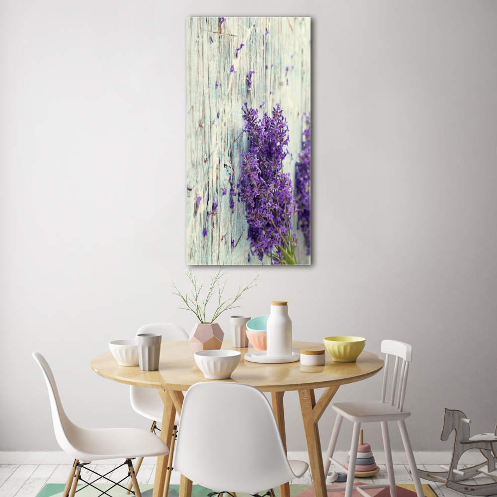 Print on acrylic glass Lavender on wood