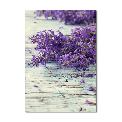 Print on acrylic glass Lavender on wood