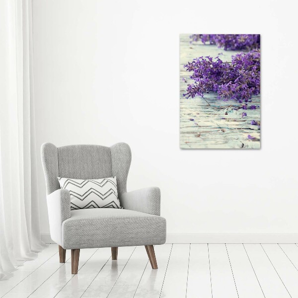 Print on acrylic glass Lavender on wood