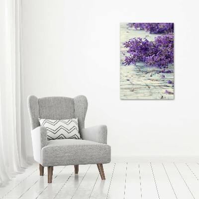 Print on acrylic glass Lavender on wood