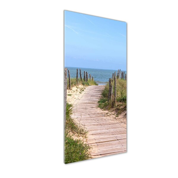 Print on acrylic glass Path to the beach