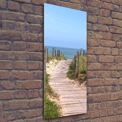 Print on acrylic glass Path to the beach