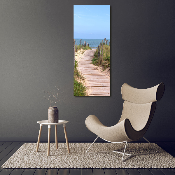 Print on acrylic glass Path to the beach