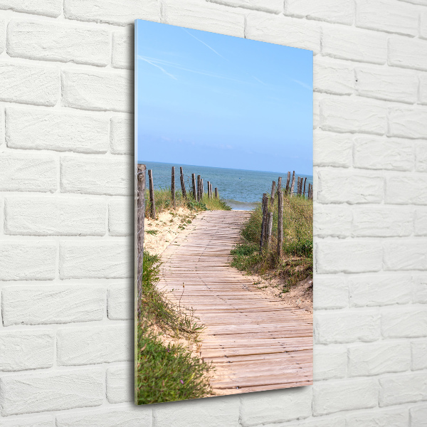 Print on acrylic glass Path to the beach