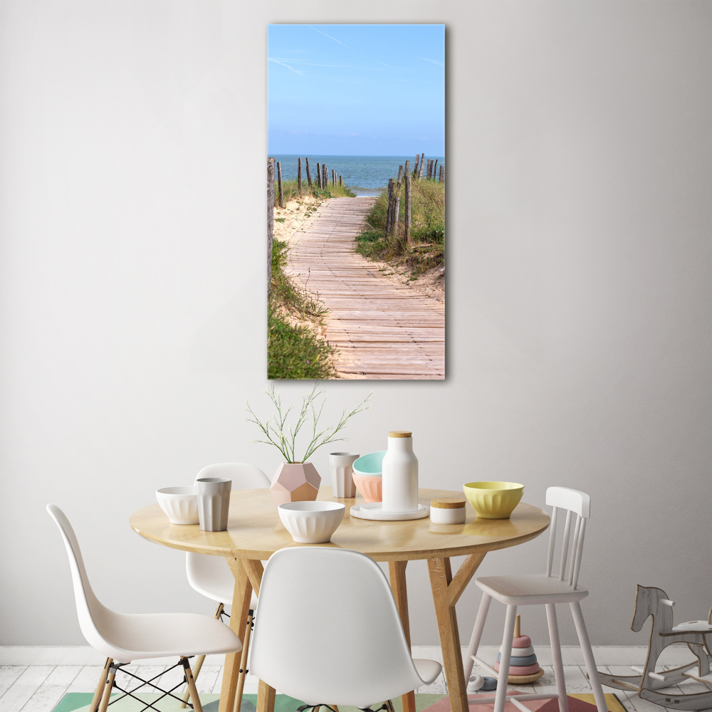 Print on acrylic glass Path to the beach