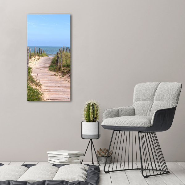 Print on acrylic glass Path to the beach