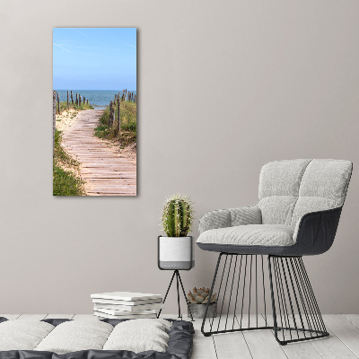 Print on acrylic glass Path to the beach