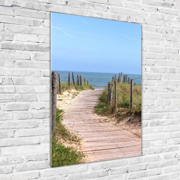 Print on acrylic glass Path to the beach