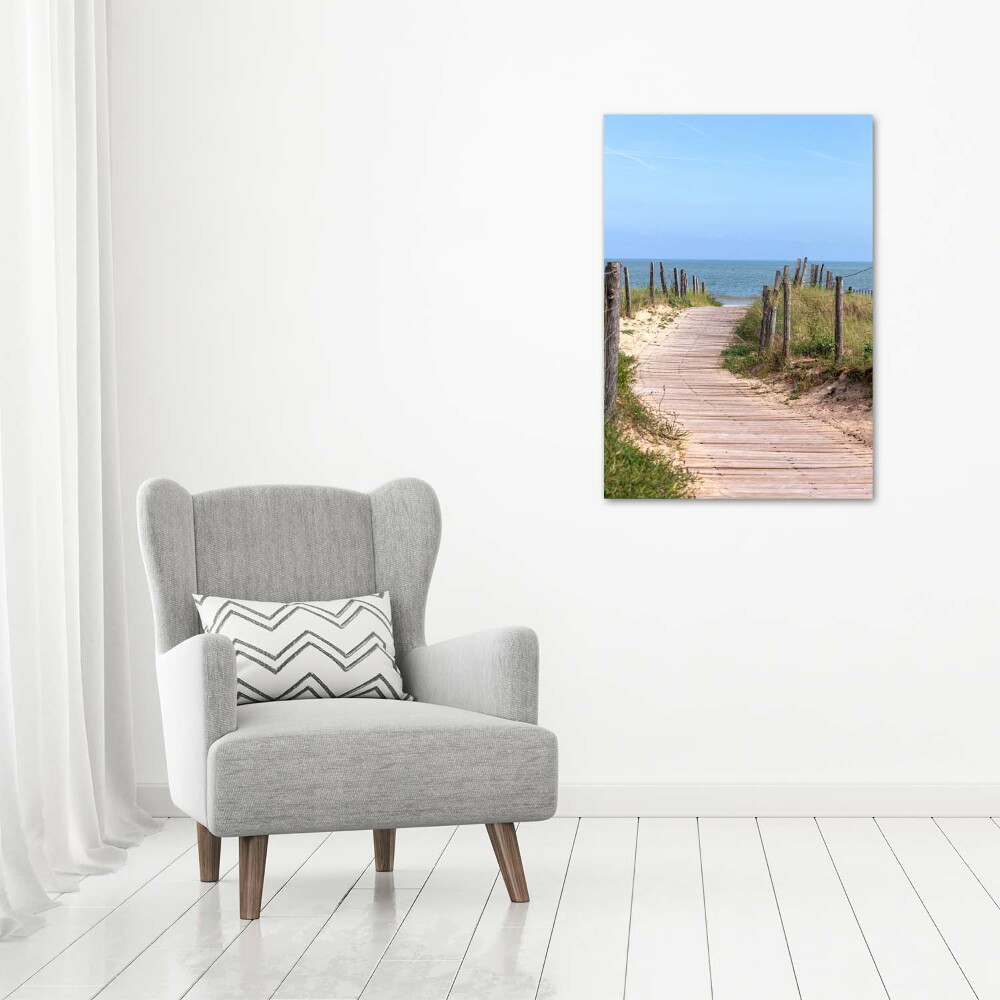 Print on acrylic glass Path to the beach