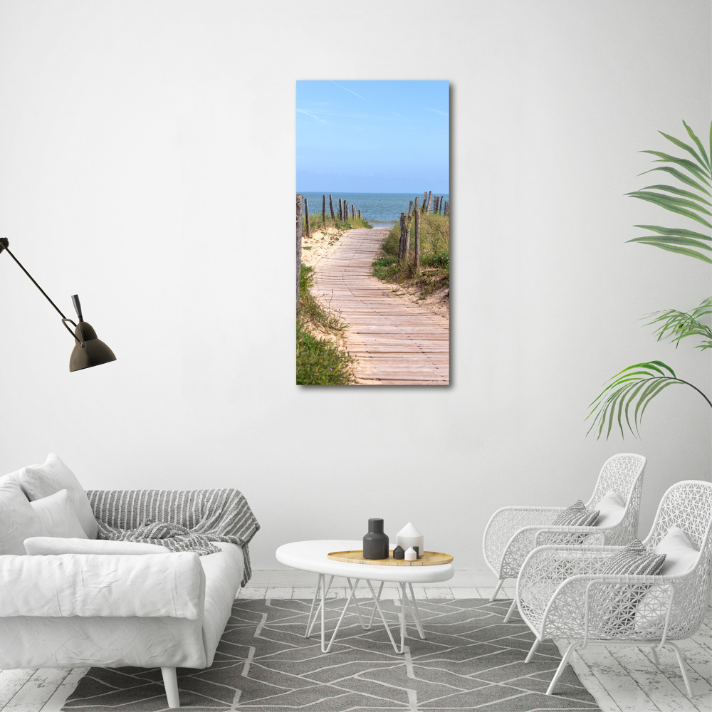 Print on acrylic glass Path to the beach