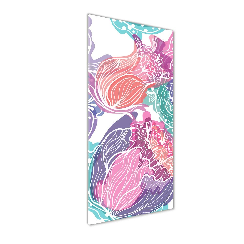 Print on acrylic glass Floral pattern