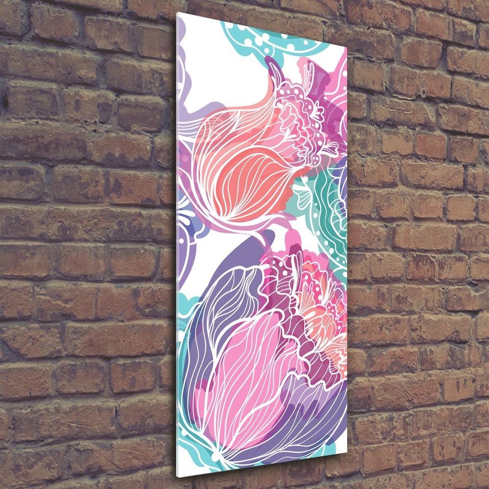 Print on acrylic glass Floral pattern