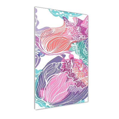 Print on acrylic glass Floral pattern