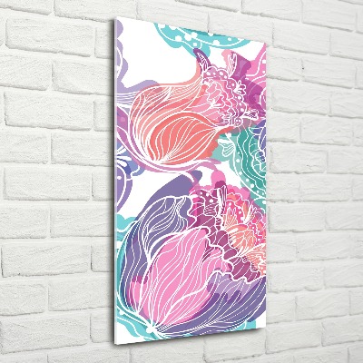 Print on acrylic glass Floral pattern