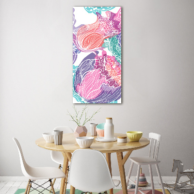 Print on acrylic glass Floral pattern