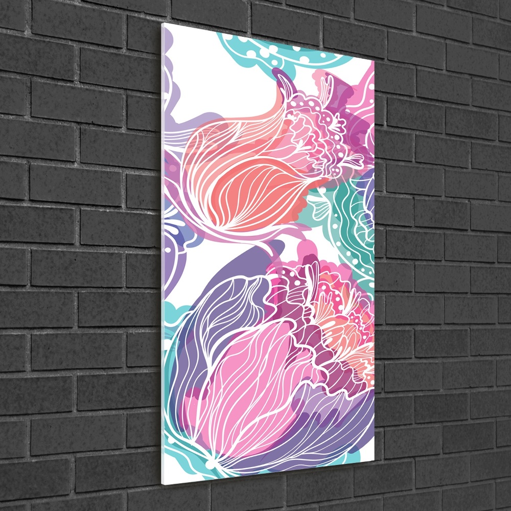 Print on acrylic glass Floral pattern