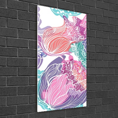 Print on acrylic glass Floral pattern