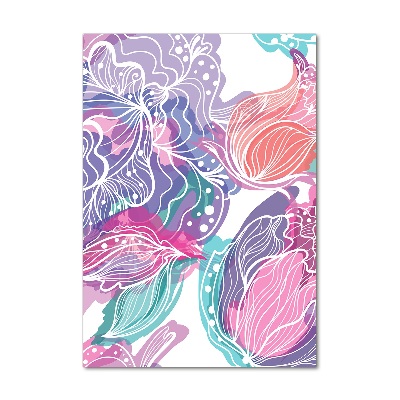 Print on acrylic glass Floral pattern