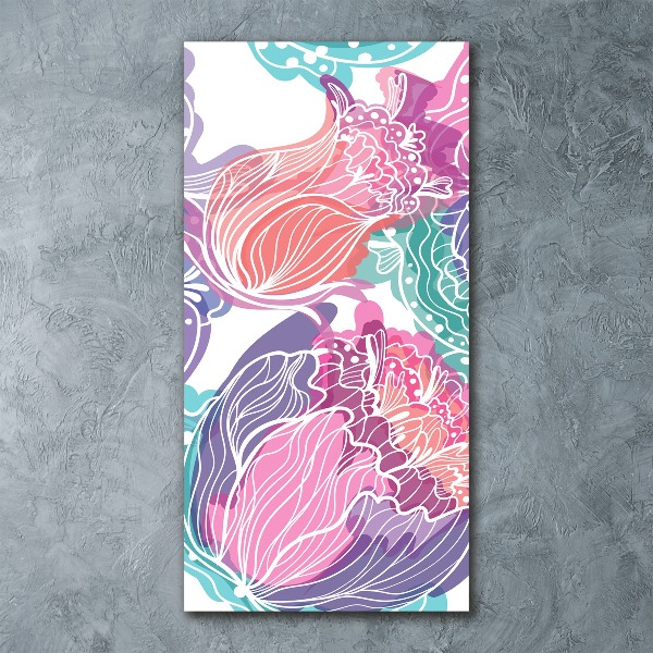 Print on acrylic glass Floral pattern