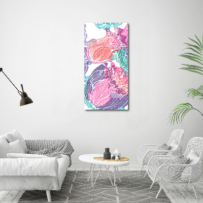 Print on acrylic glass Floral pattern