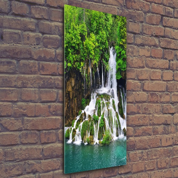 Acrylic print Waterfall in the forest