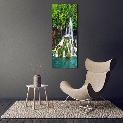 Acrylic print Waterfall in the forest