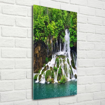 Acrylic print Waterfall in the forest