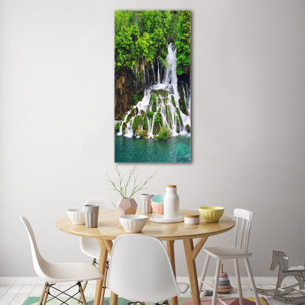 Acrylic print Waterfall in the forest