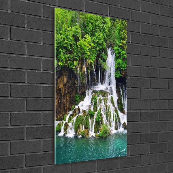 Acrylic print Waterfall in the forest