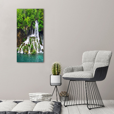 Acrylic print Waterfall in the forest